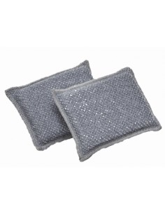 Eponge grattante microfibre 13 x 9 cm 2