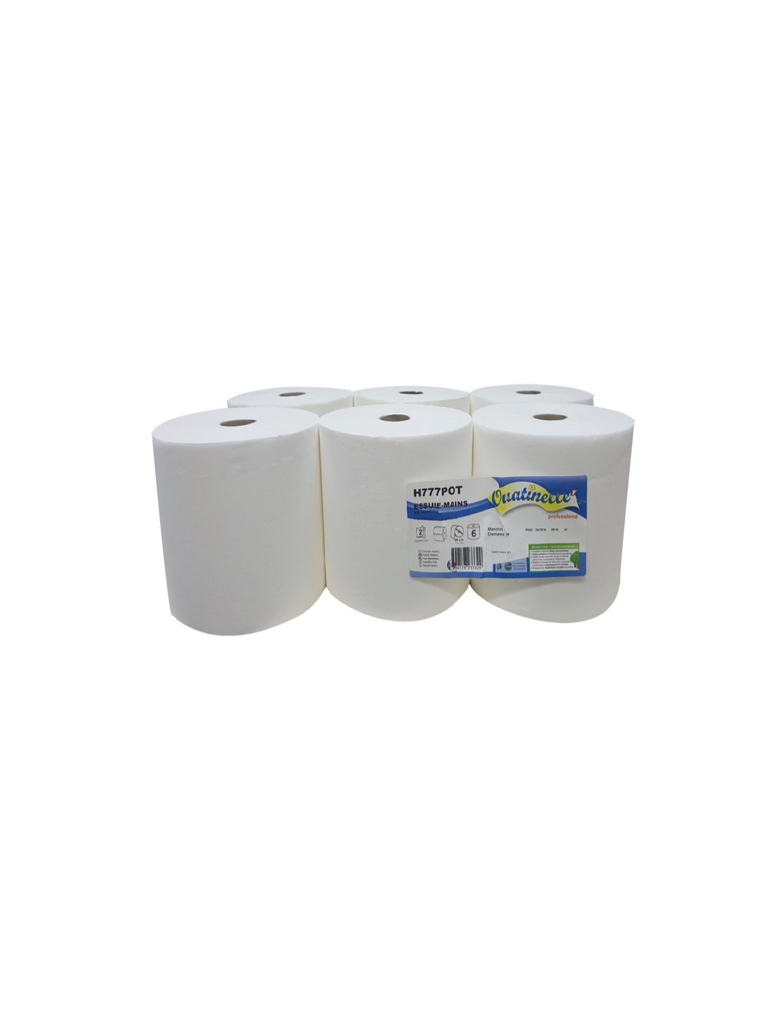 Essuie-mains papier en rouleau - promo 1+1 essuie-mains rouleau blanc 150m  colis