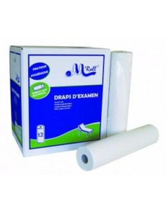 Drap médical Blanc 12 rouleaux/L50  50 mètres 2 plis