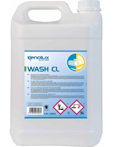 Nettoyant chloré utilisable dans les lave-vaisselles dans l’industrie agro-alimentaire.
