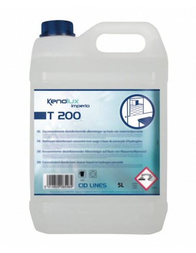 Produit nettoyant et désinfectant concentré pour toutes les grandes surfaces lavables T200